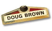 Bowls Metal Name Badge - B2