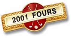 Golf Metal Name Badge - B4