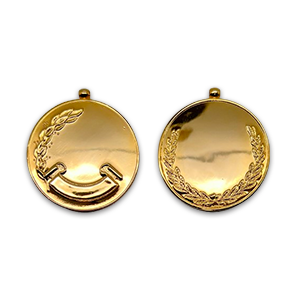 Half Wreath Coined Medallions With Loop