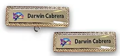 Metal Name Badge Gold S11