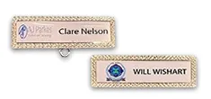Metal Name Badge Silver S11