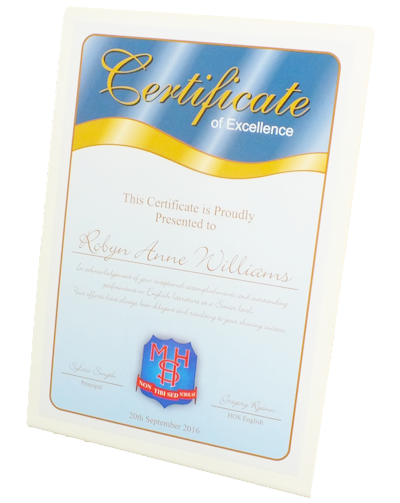 Free Standing Certificate Signs