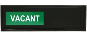 Vacant Occupied Sliding Door Name Plate Black